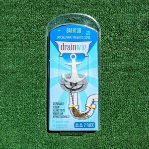AS SEEN ON TV-Bathtub Disposable Drain Wig 2-Pcs Catches Hair Prevents Clogs NIP